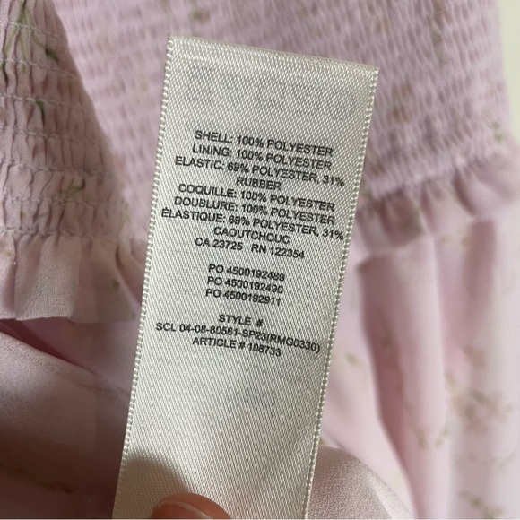 Wilfred Tempest Sleeveless Mini Dress Mochi Pnk/ Light Birch Size Small - Picture 11 of 11